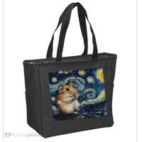 Hamster Van Gogh Style Starry Night Tote Bag thumb 2
