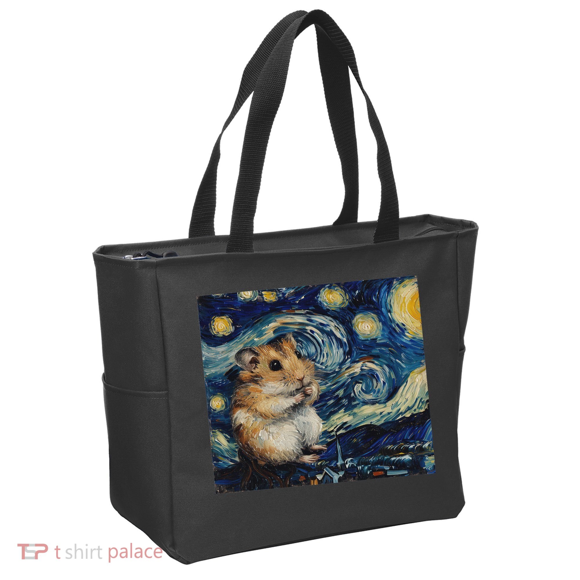 Hamster Van Gogh Style Starry Night Tote Bag