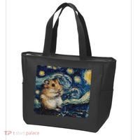Hamster Van Gogh Style Starry Night Tote Bag thumb 3