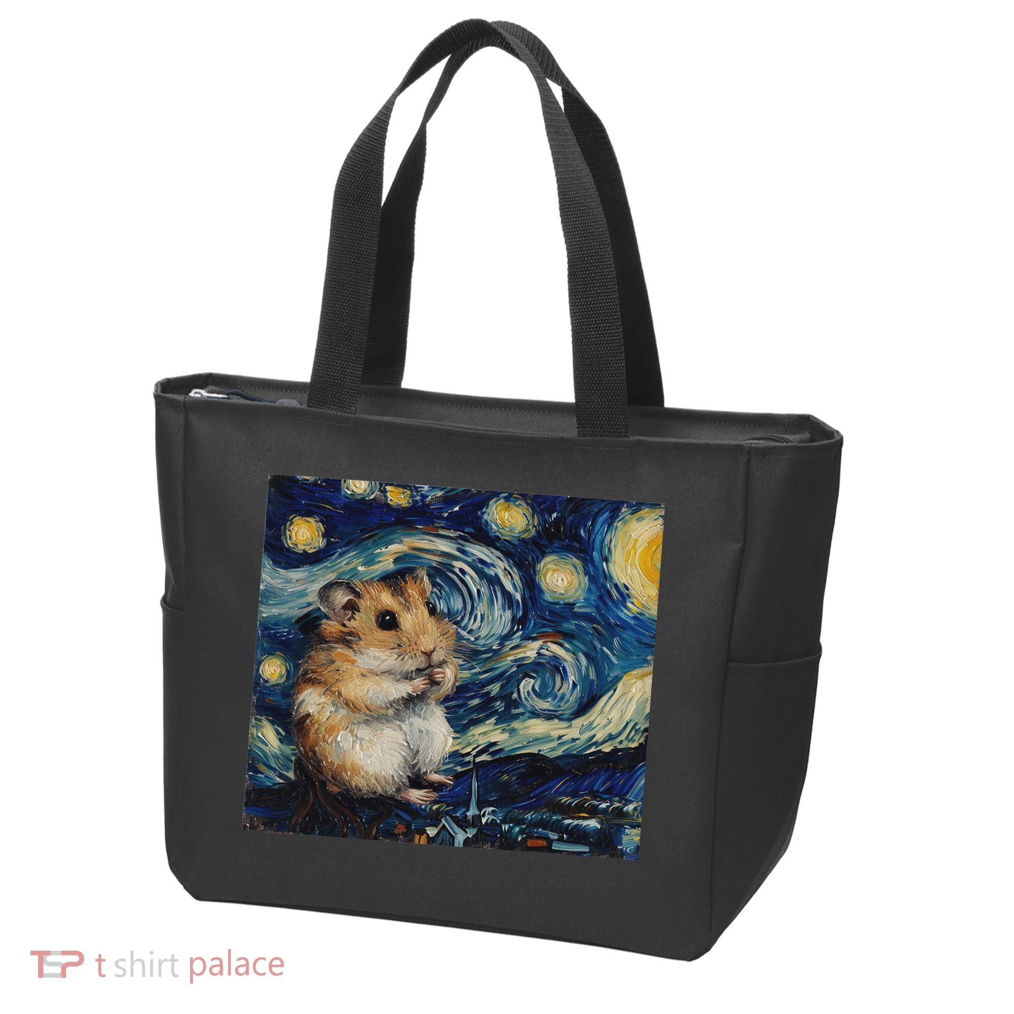 Hamster Van Gogh Style Starry Night Tote Bag