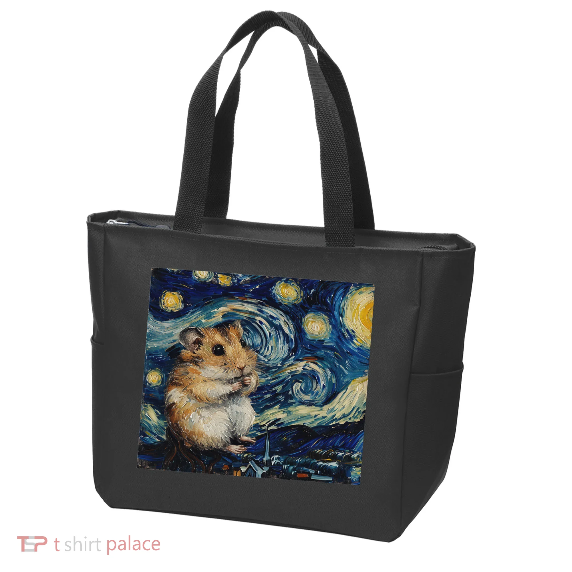 Hamster Van Gogh Style Starry Night Tote Bag