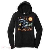Halloween Van Gogh Starry Night Black Cat Pumpkins Bats Women's Hoodie thumb 0