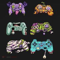 Halloween Video Gaming Controller Doggie Tank thumb 4