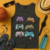 Halloween Video Gaming Controller Tank Top thumb 4
