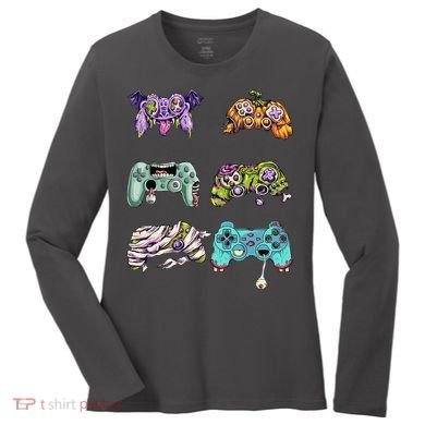 Halloween Video Gaming Controller Women's Long Sleeve Shirt