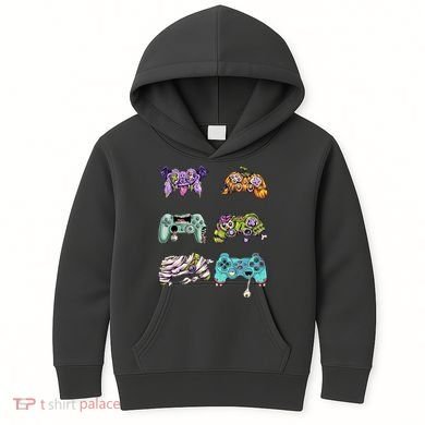 Halloween Video Gaming Controller Kids Hoodie