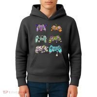 Halloween Video Gaming Controller Kids Hoodie thumb 4