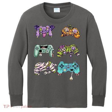 Halloween Video Gaming Controller Kids Long Sleeve Shirt