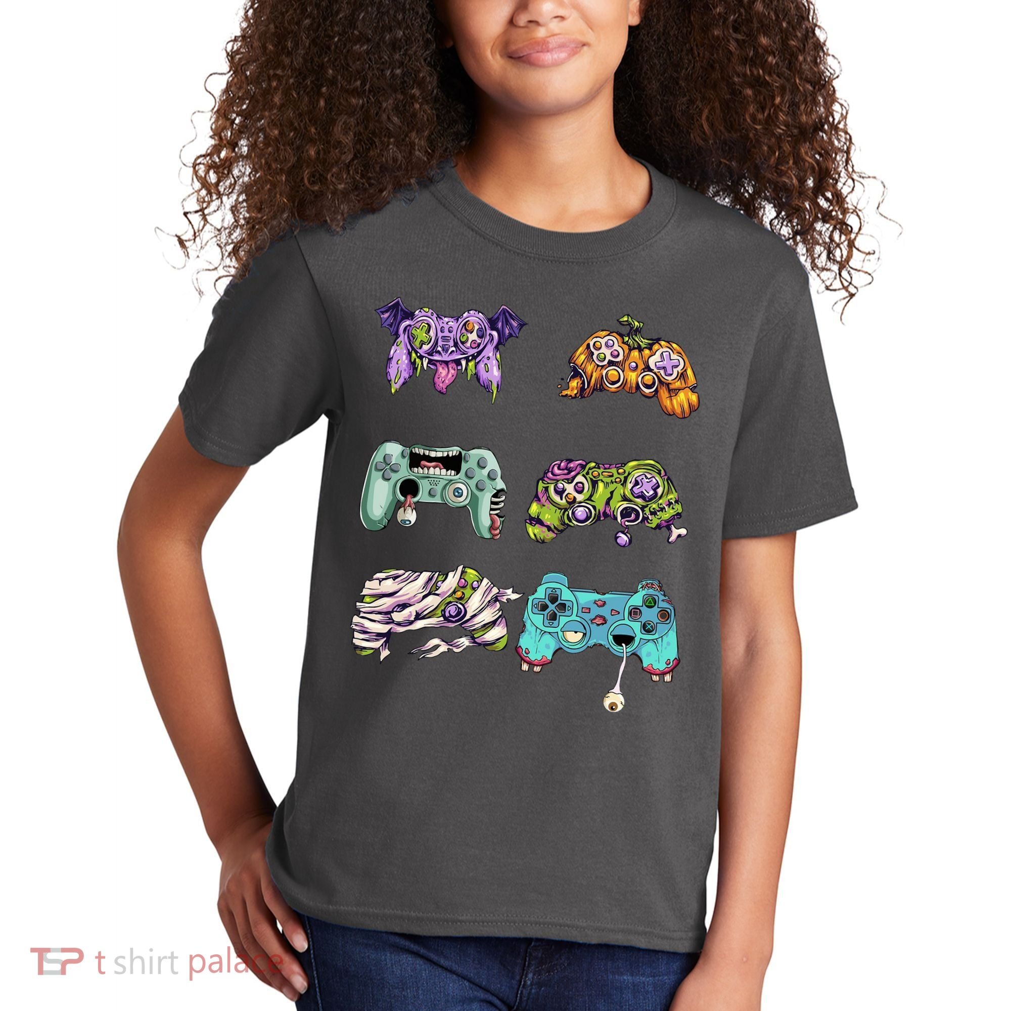 Halloween Video Gaming Controller Kids T-Shirt