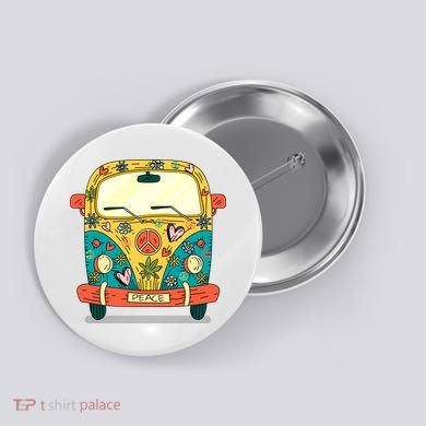 Hippie Van Button