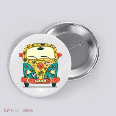 Hippie Van Button
