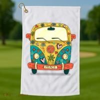 Hippie Van Golf Towel thumb 1