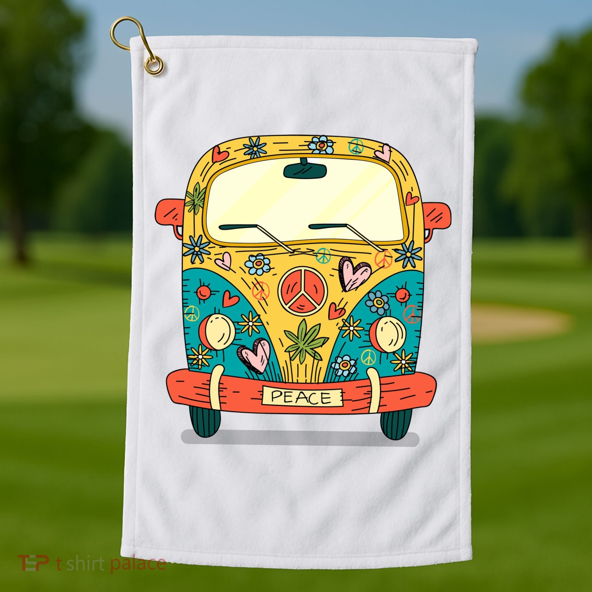 Hippie Van Golf Towel