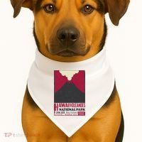 Hawaii Volcanoe National Park USA-Made Doggie Bandana thumb 1