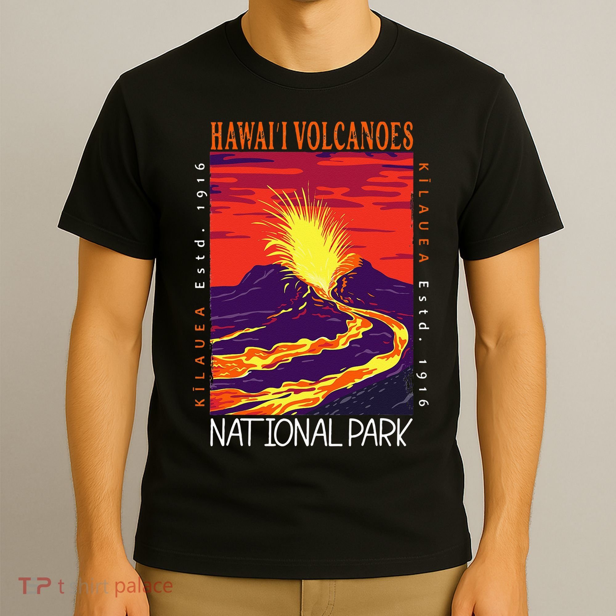 Hawaii Volcanoes National Park Kilauea Volcano Vintage T-Shirt