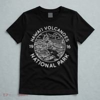 Hawaii Volcanoes National Park Cool White Line Art Outdoor T-Shirt thumb 5