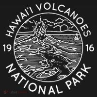 Hawaii Volcanoes National Park Cool White Line Art Outdoor Women's Hoodie thumb 2