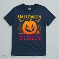 Halloween Vibes Pumpkin Halloween Quote T-Shirt thumb 5