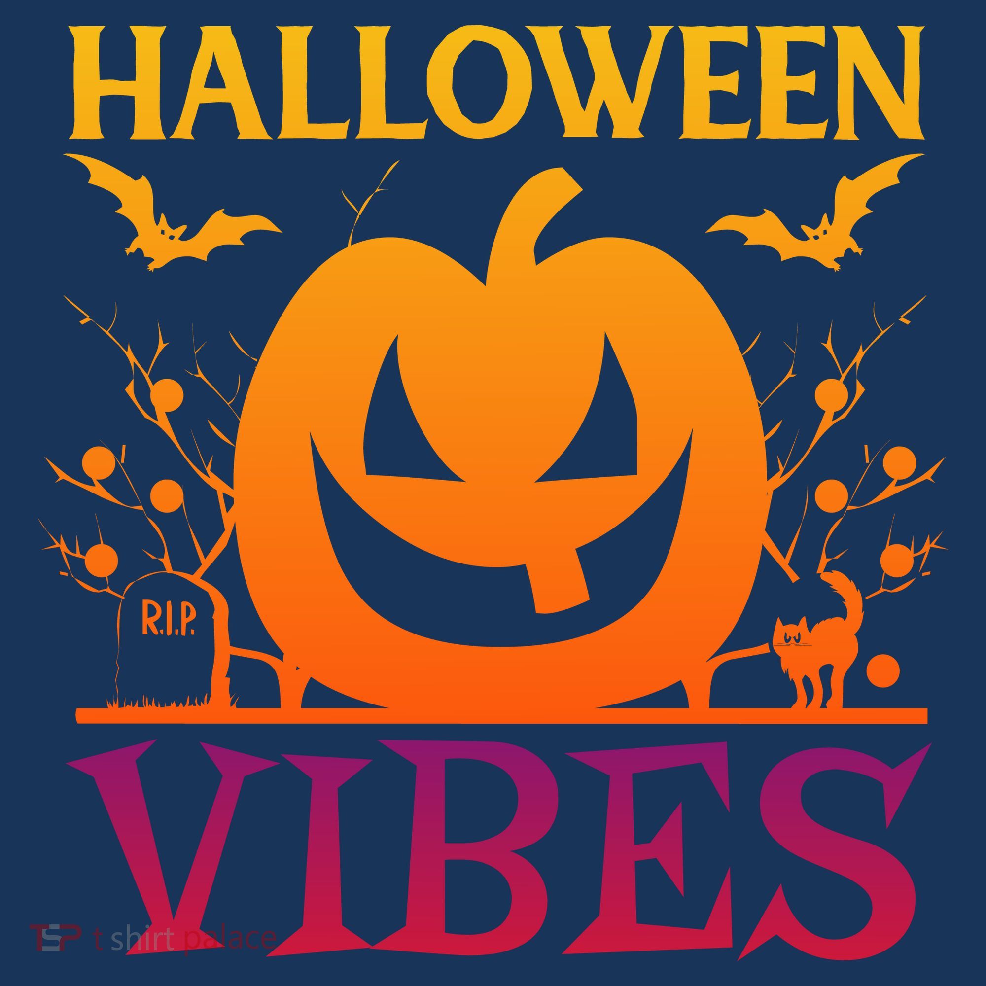 Halloween Vibes Pumpkin Halloween Quote Women's Tank Top
