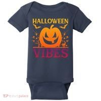 Halloween Vibes Pumpkin Halloween Quote Baby Bodysuit thumb 0