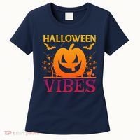 Halloween Vibes Pumpkin Halloween Quote Women's T-Shirt thumb 0