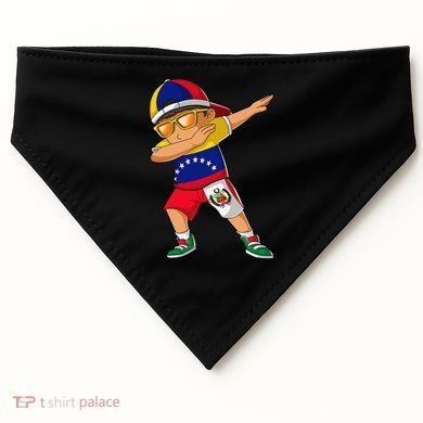 Half Venezuelan Peruvian Venezuela Peru Flag USA-Made Doggie Bandana