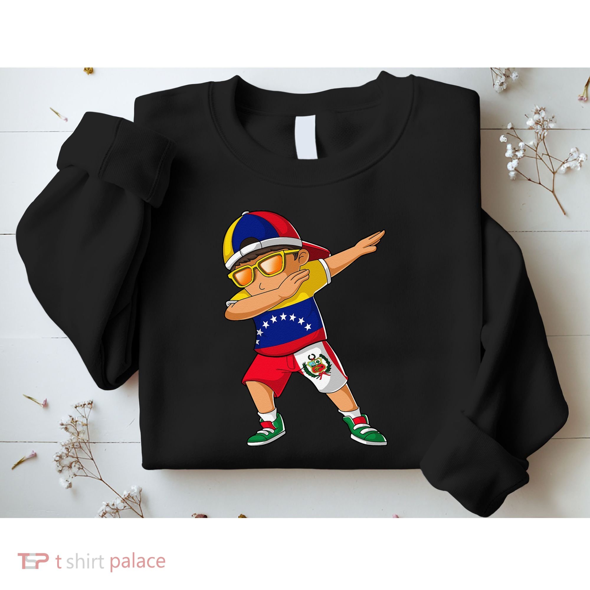 Half Venezuelan Peruvian Venezuela Peru Flag Sweatshirt