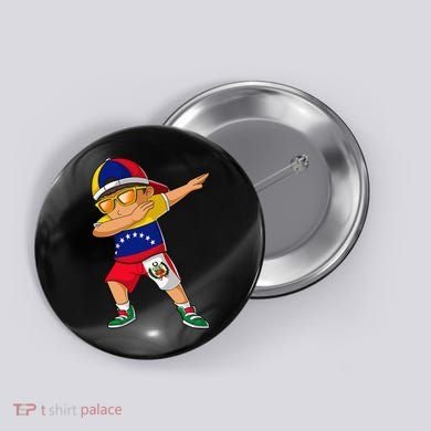 Half Venezuelan Peruvian Venezuela Peru Flag Button