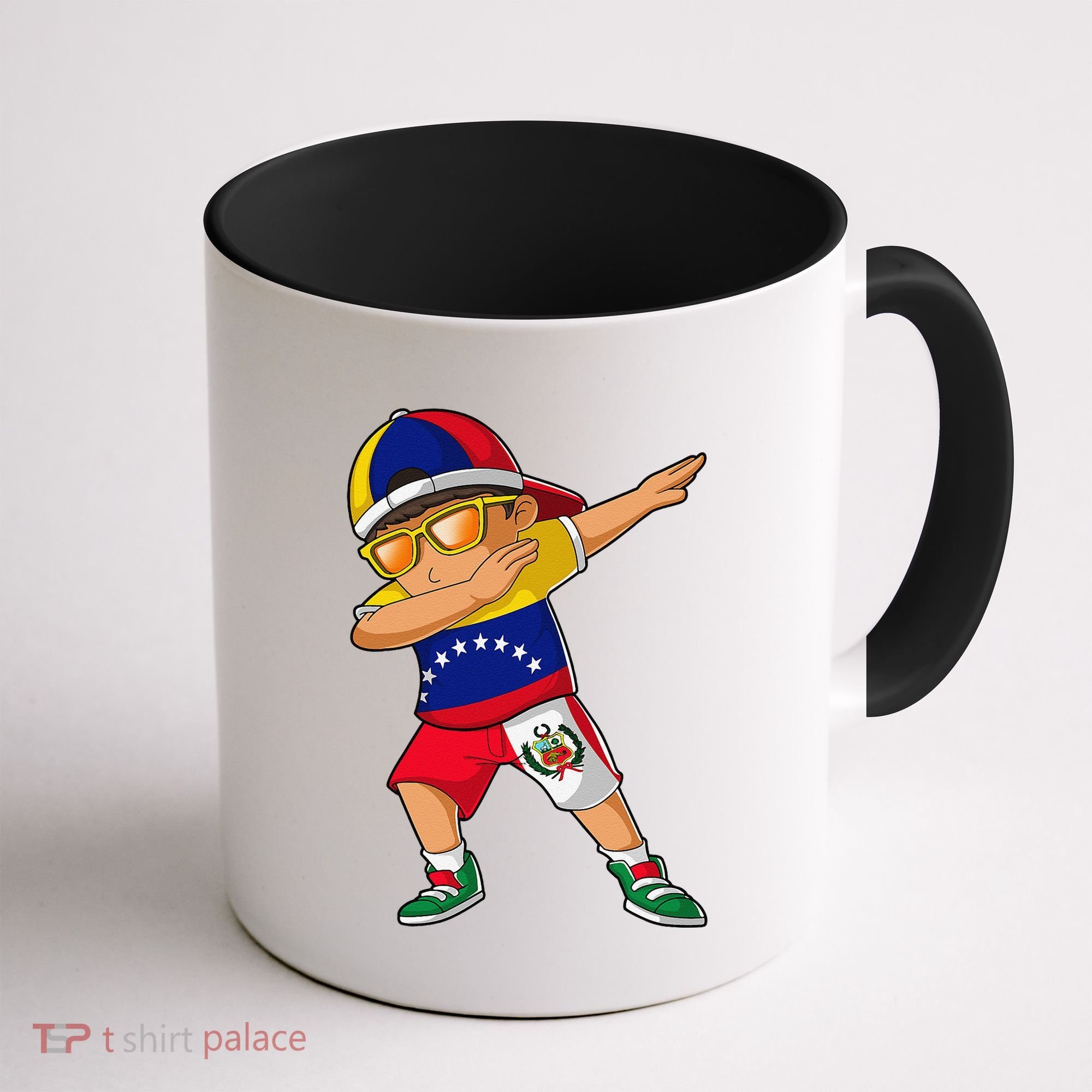 Half Venezuelan Peruvian Venezuela Peru Flag Coffee Mug