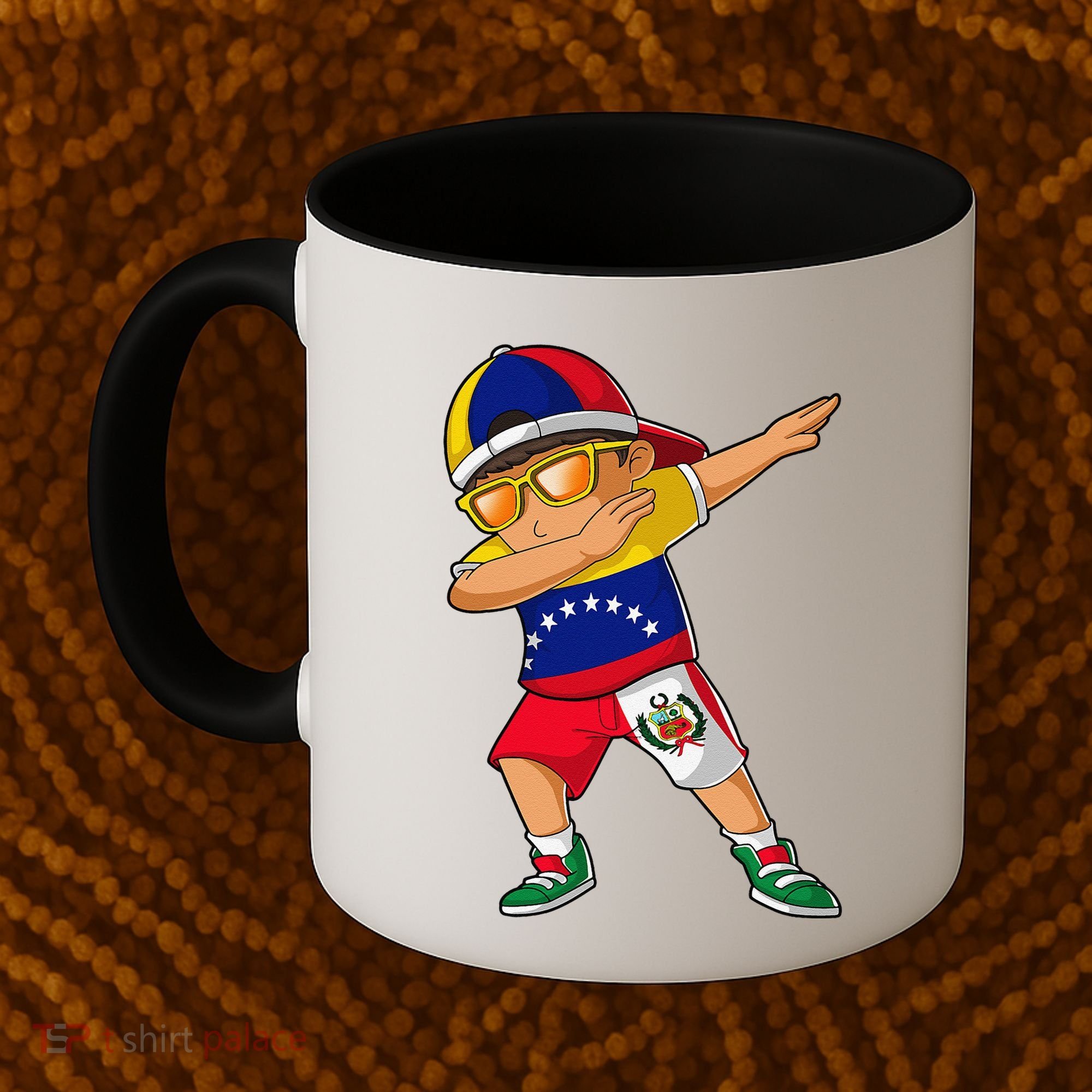Half Venezuelan Peruvian Venezuela Peru Flag Coffee Mug