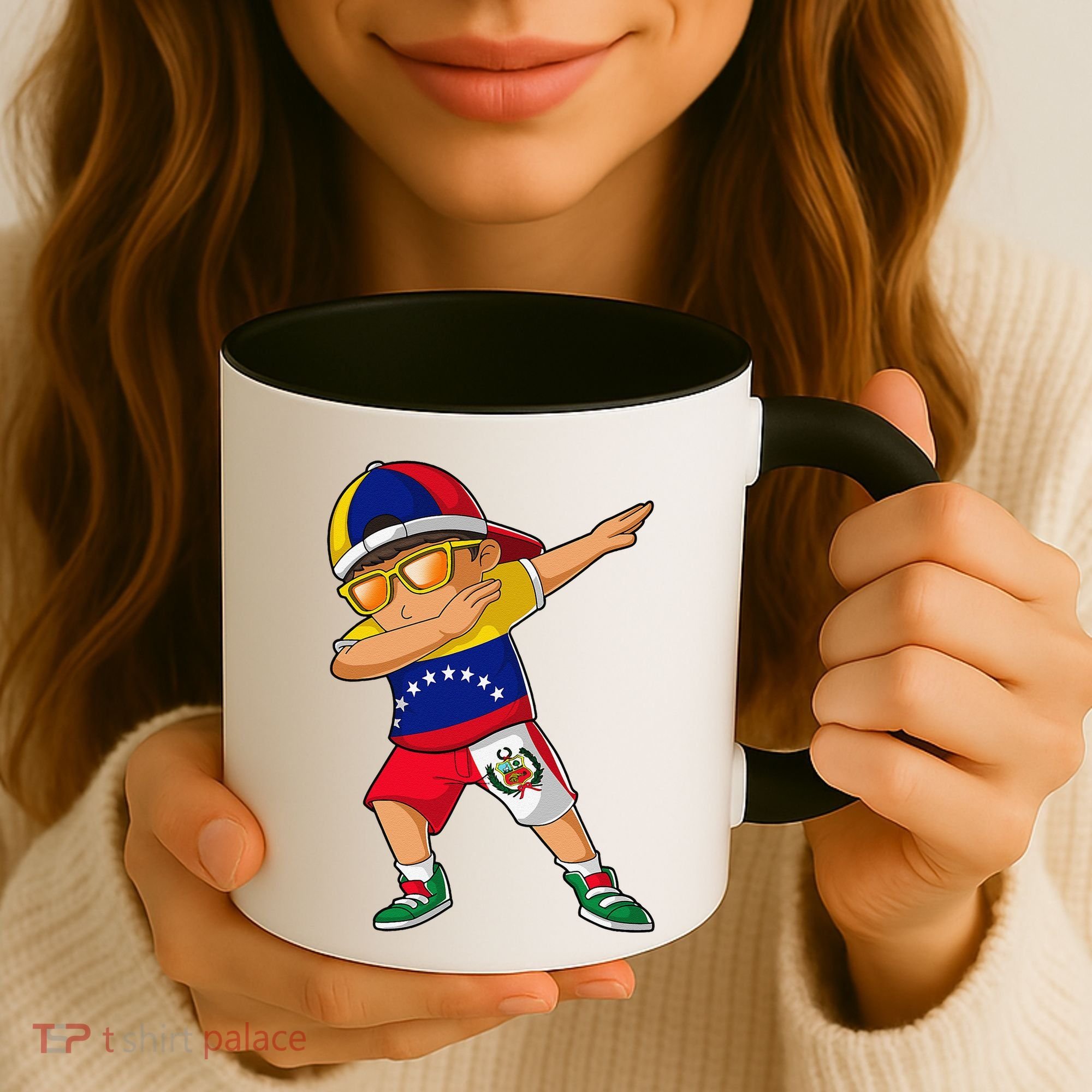 Half Venezuelan Peruvian Venezuela Peru Flag Coffee Mug