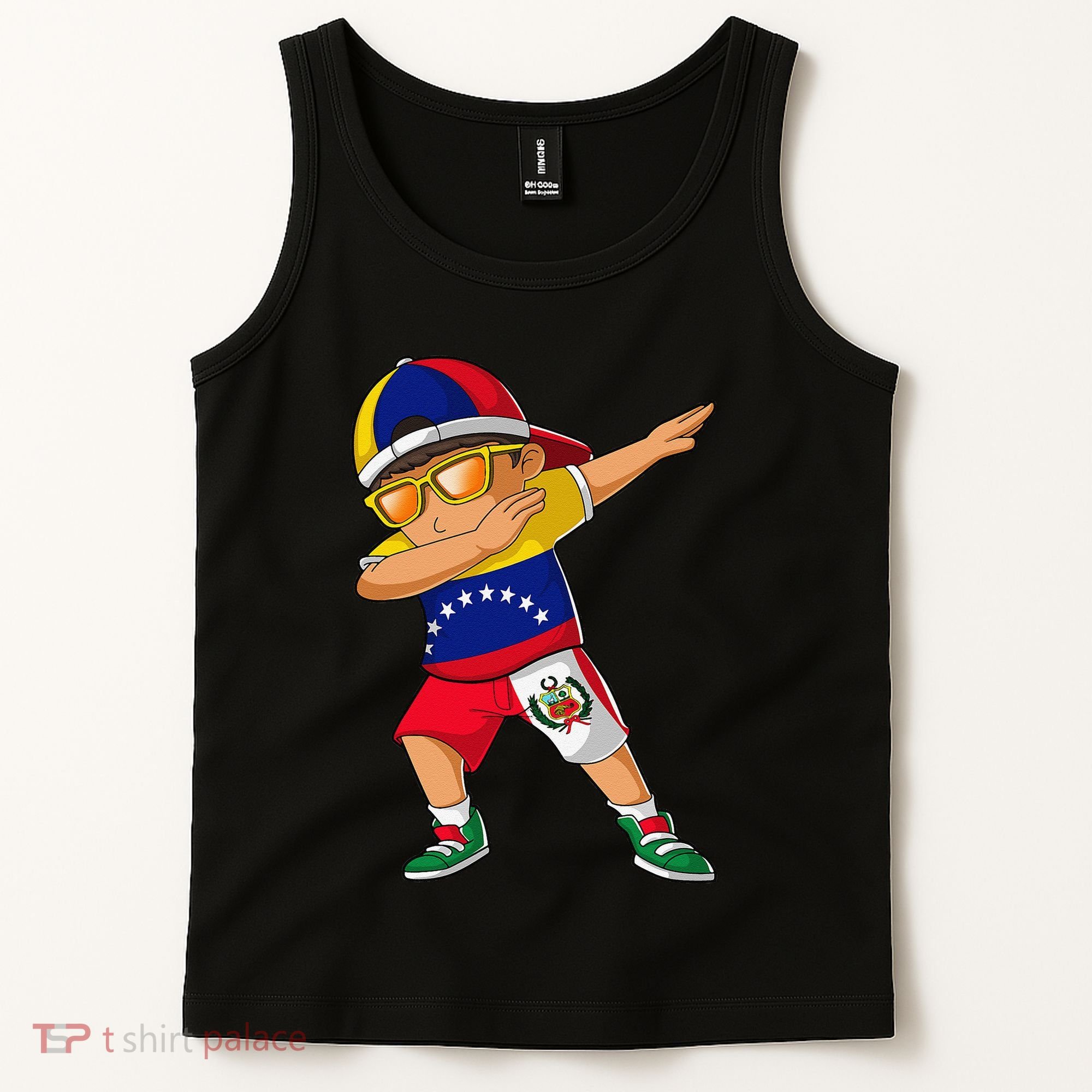 Half Venezuelan Peruvian Venezuela Peru Flag Tank Top