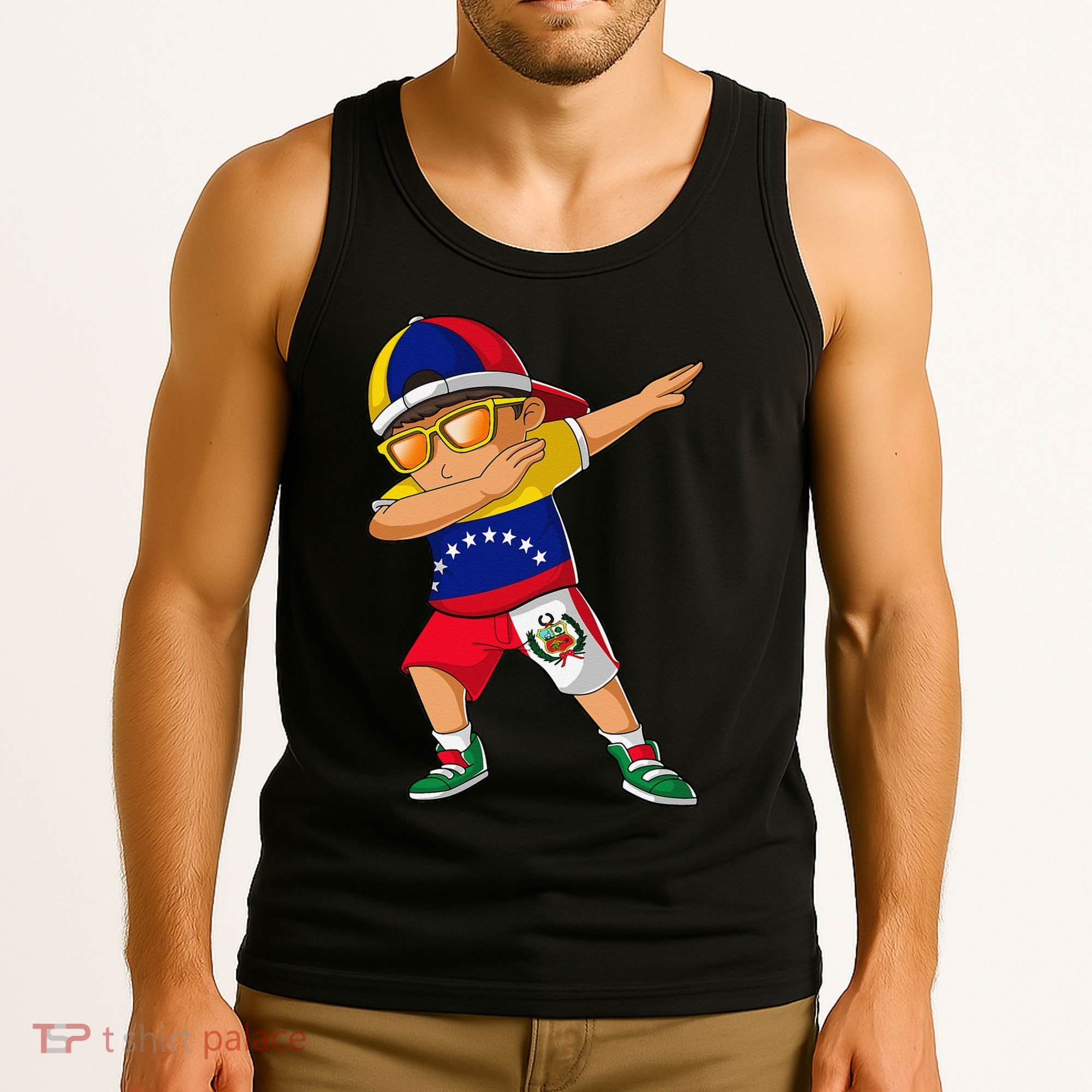Half Venezuelan Peruvian Venezuela Peru Flag Tank Top