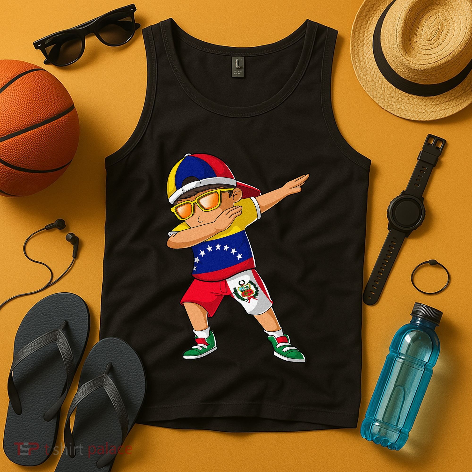 Half Venezuelan Peruvian Venezuela Peru Flag Tank Top