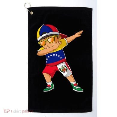 Half Venezuelan Peruvian Venezuela Peru Flag Golf Towel