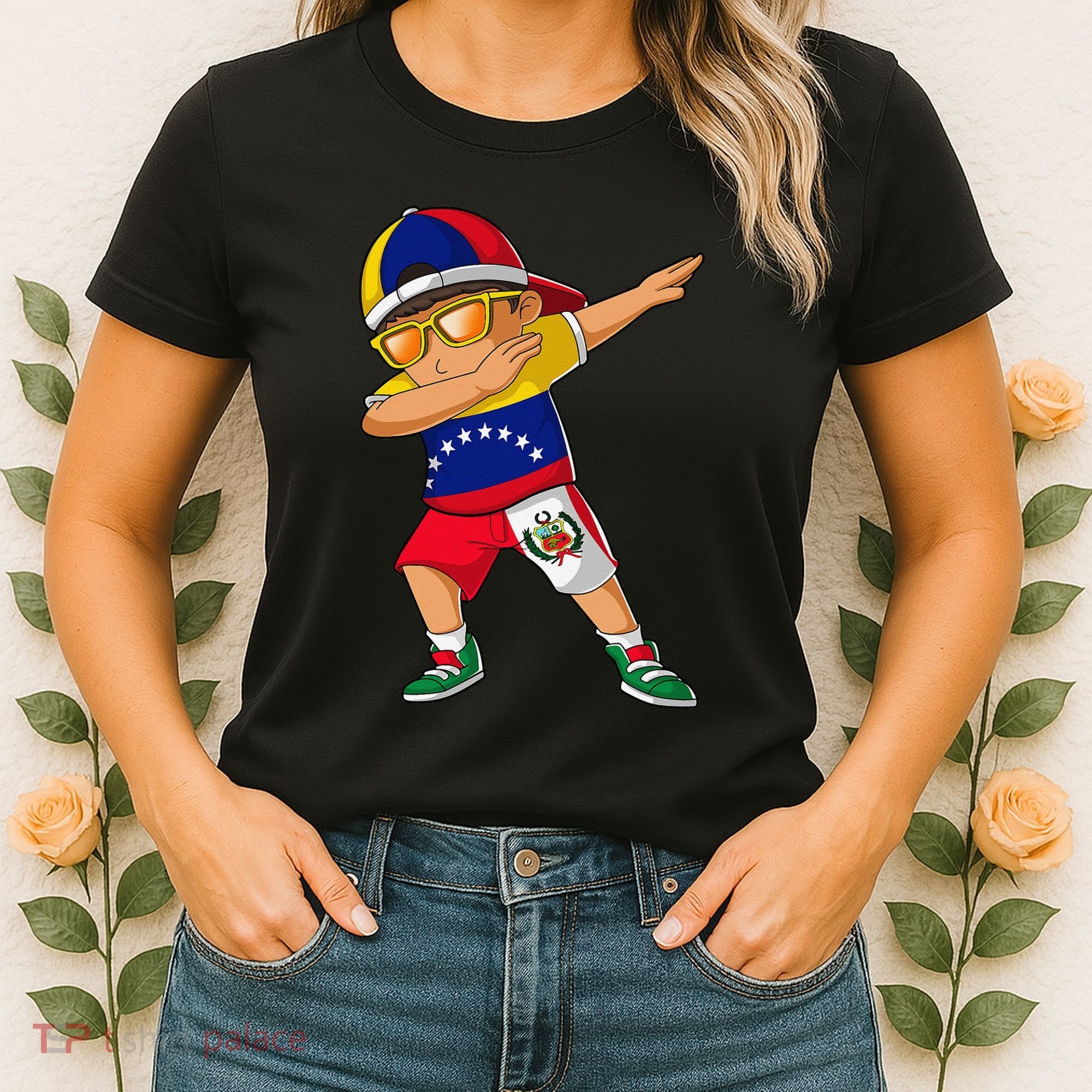 Half Venezuelan Peruvian Venezuela Peru Flag Women's T-Shirt