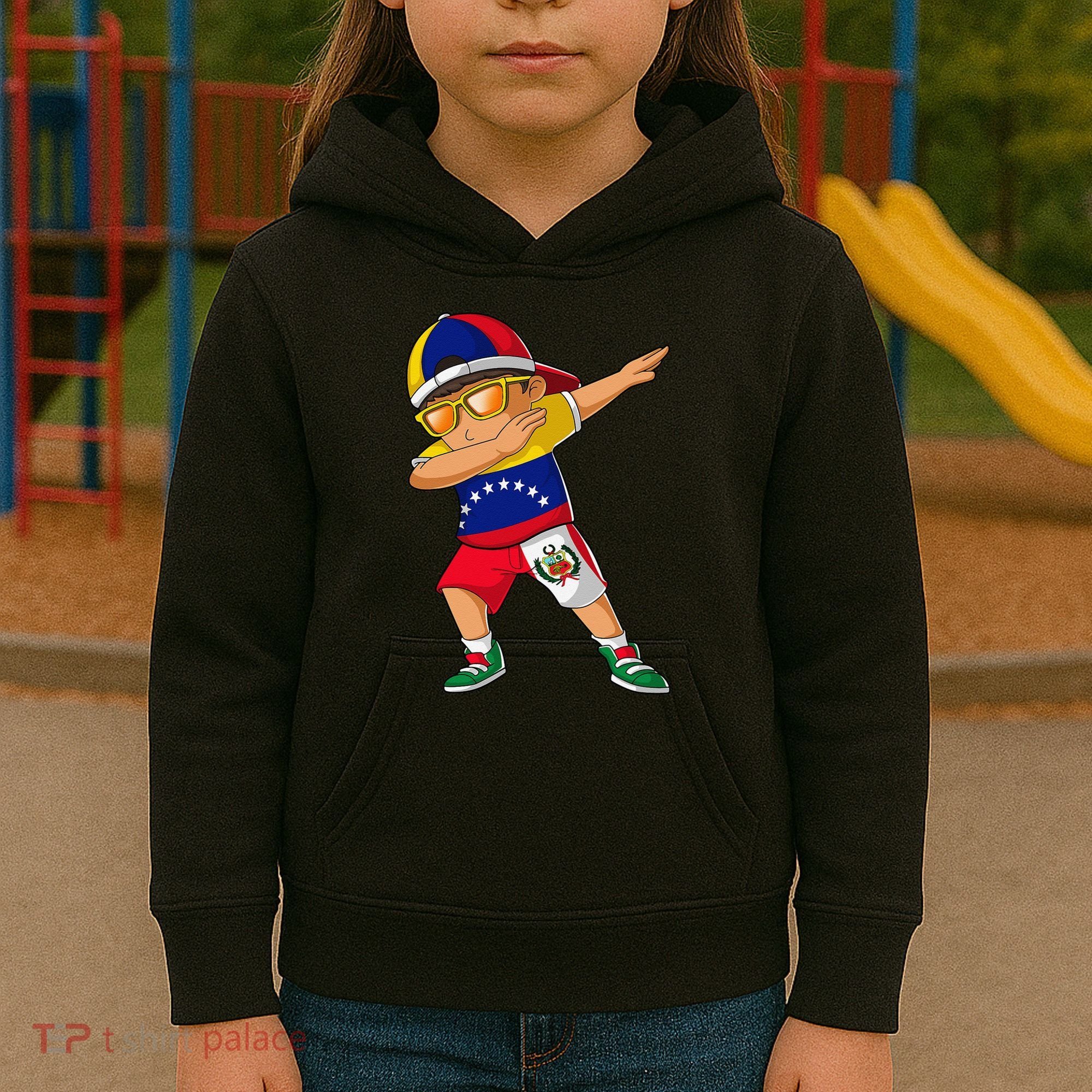 Half Venezuelan Peruvian Venezuela Peru Flag Kids Hoodie