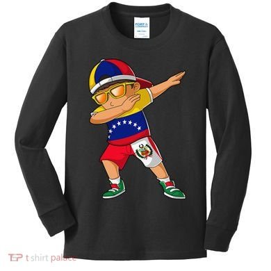 Half Venezuelan Peruvian Venezuela Peru Flag Kids Long Sleeve Shirt