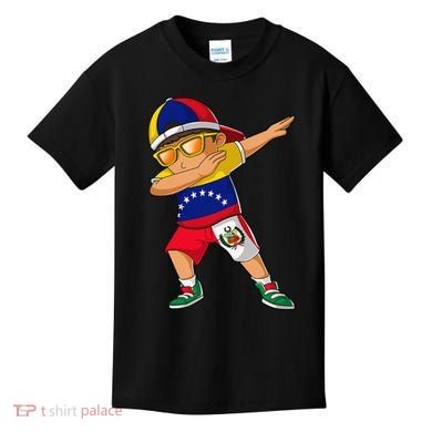 Half Venezuelan Peruvian Venezuela Peru Flag Kids T-Shirt