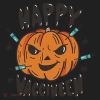Happy Vacciween Pumpkin Women's Sweatshirt thumb 2
