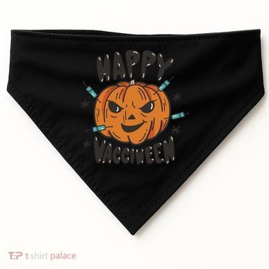 Happy Vacciween Pumpkin USA-Made Doggie Bandana