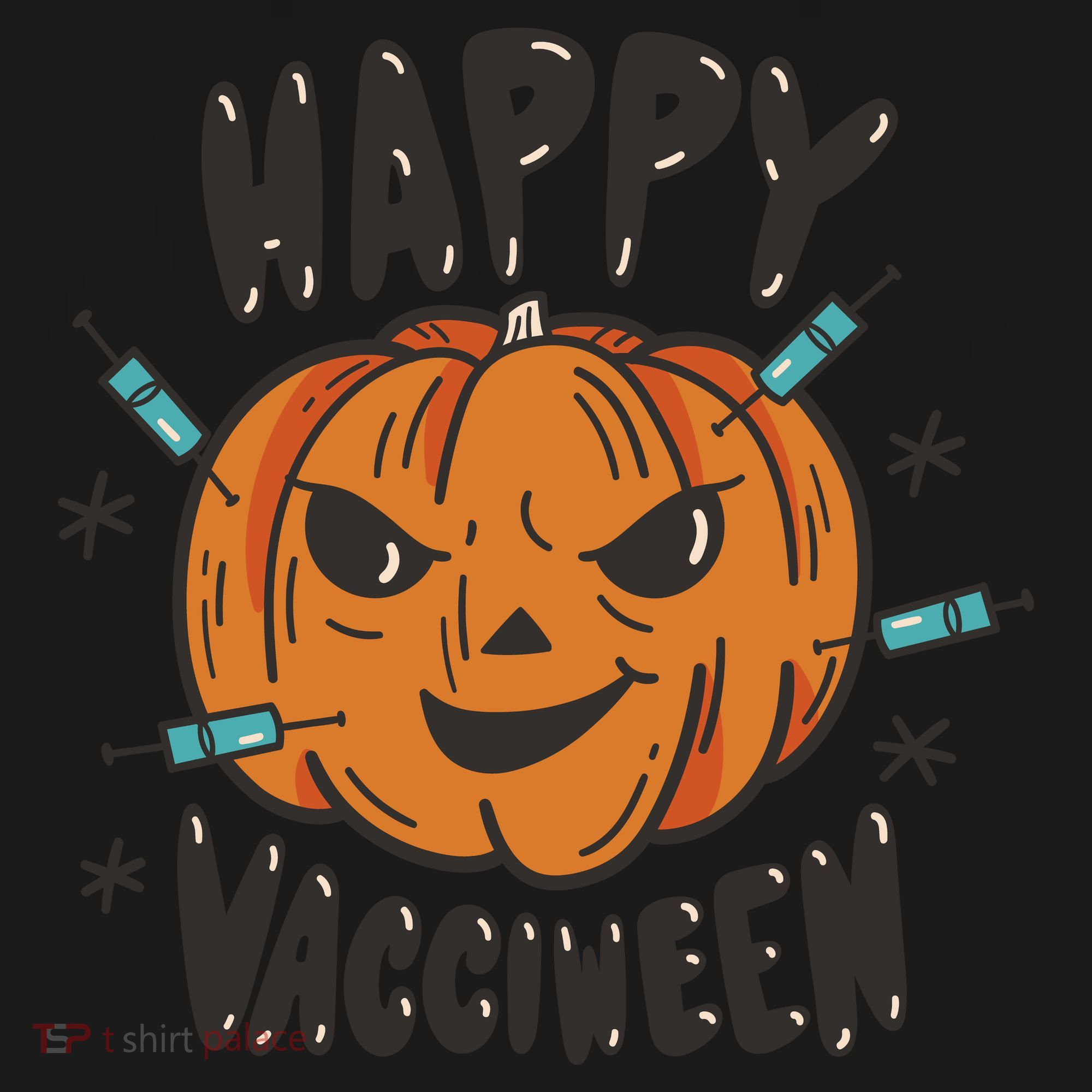 Happy Vacciween Pumpkin USA-Made Doggie Bandana