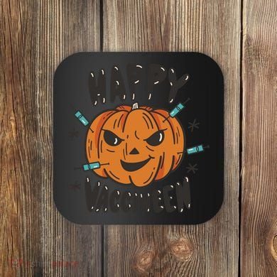 Happy Vacciween Pumpkin Coaster