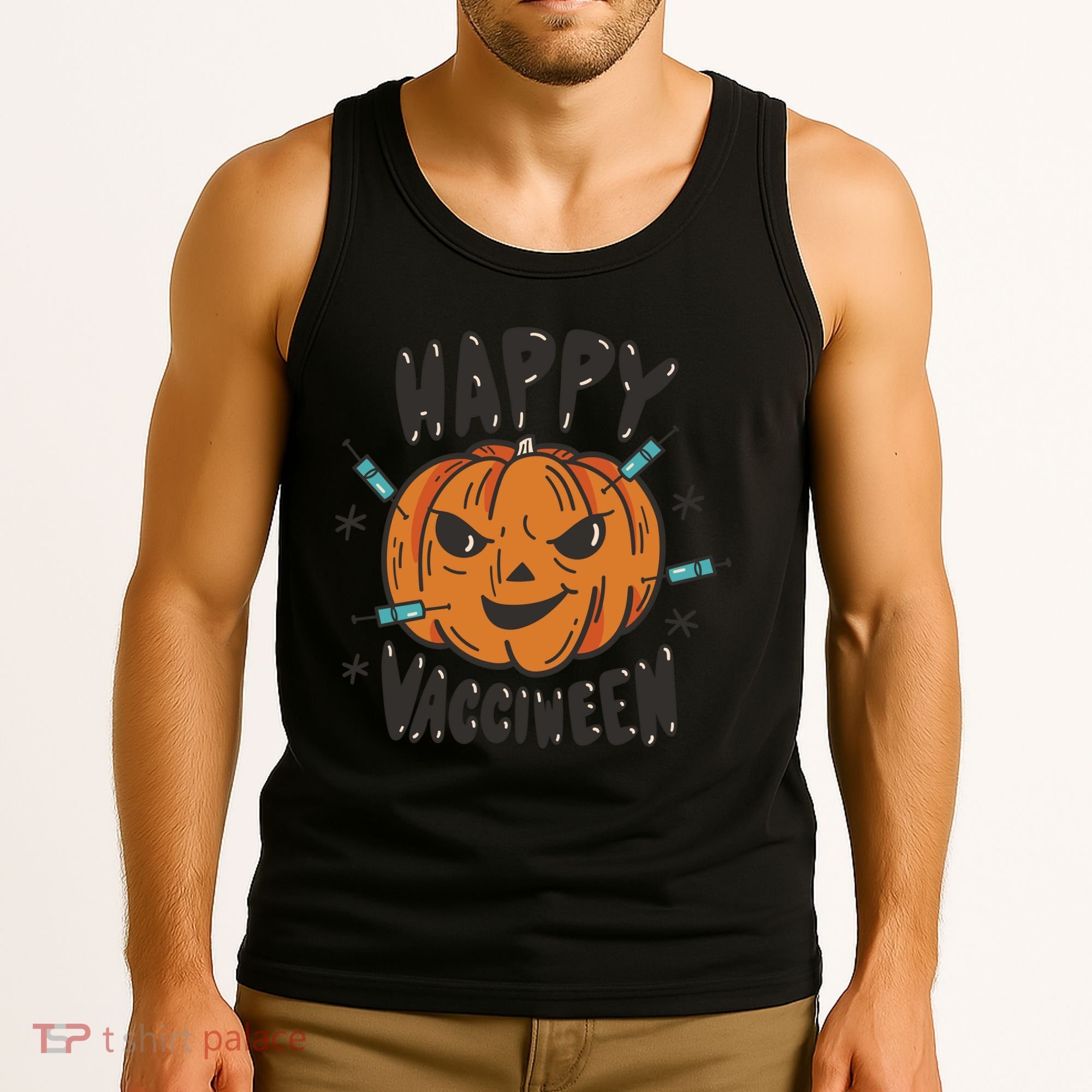 Happy Vacciween Pumpkin Tank Top
