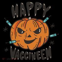 Happy Vacciween Pumpkin Women's T-Shirt thumb 6