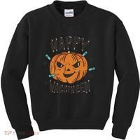 Happy Vacciween Pumpkin Kids Sweatshirt thumb 0