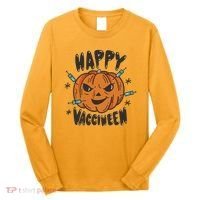 Happy Vacciween Pumpkin Long Sleeve Shirt thumb 0