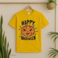 Happy Vacciween Pumpkin T-Shirt thumb 2