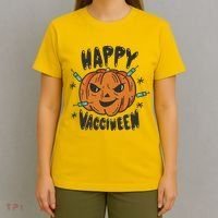 Happy Vacciween Pumpkin T-Shirt thumb 4