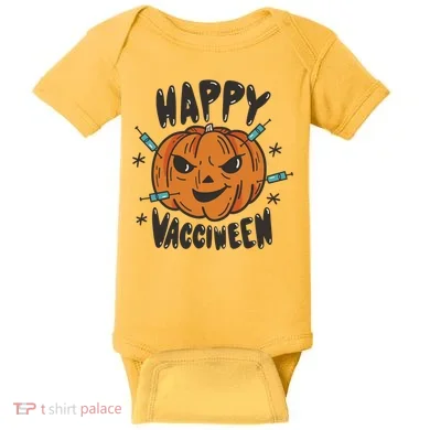 Happy Vacciween Pumpkin Baby Bodysuit